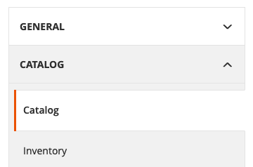 magento configuration catalog